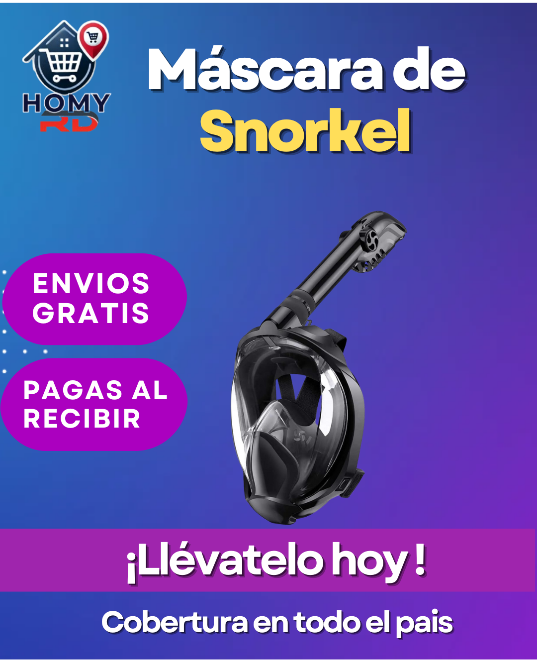 Respira libre bajo el agua: Máscara de Snorkel