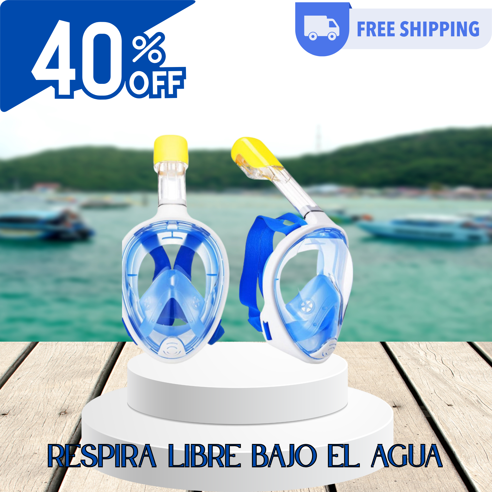 Respira libre bajo el agua: Máscara de Snorkel L/XL