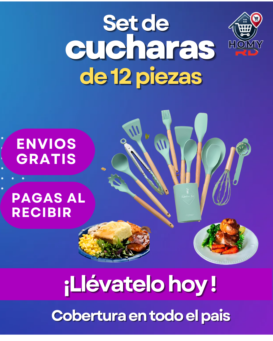 Cocina sin Límites: Set de cucharas 12 en 1