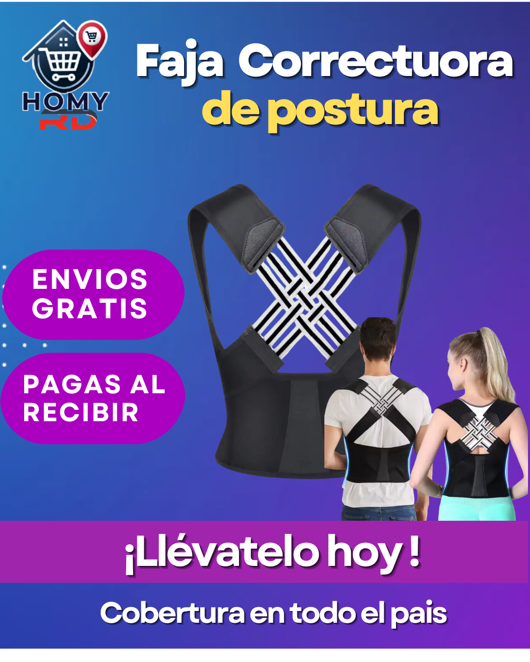 Faja correctora de postura XL